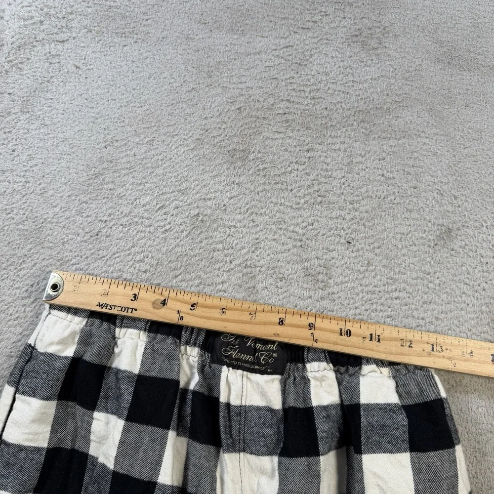 The Vermont Flannel Co Pants Mens Small Black White Plaid Flannel Lounge Pajama
